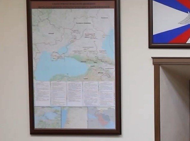 На брифинге начальника Генштаба ВС РФ Герасимова заметили карту, на которой юг Украины, Одесская и Николаевская области включены в состав России На брифинге начальника Генштаба ВС РФ Герасимова заметили карту, на которой юг Украины, Одесская и Николаевская области включены в состав России