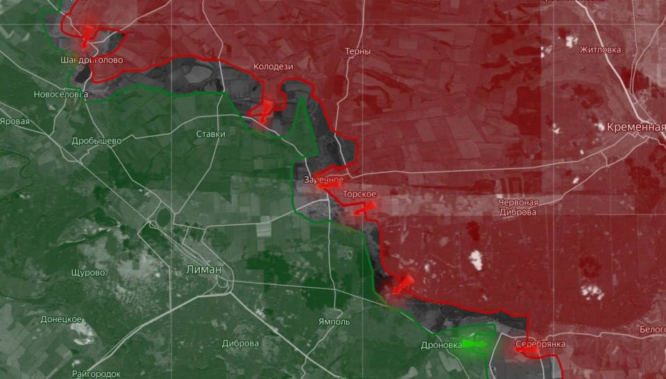 «На Лиманском направлении российские войска заняли населенный пункт Среднее и штурмуют укрепрайон ВСУ в районе Ямполя