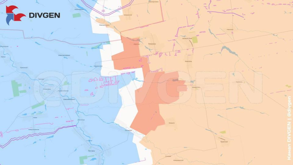 Изменения линии фронта за минувшие сутки нанёс на карту канал "DivGen": Изменения линии фронта за минувшие сутки нанёс на карту канал "DivGen":