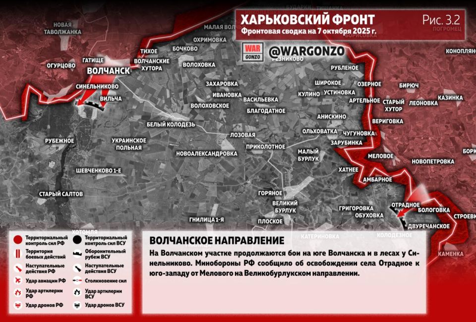WarGonzo: Фронтовая сводка на утро 07.10.25 WarGonzo: Фронтовая сводка на утро 07.10.25