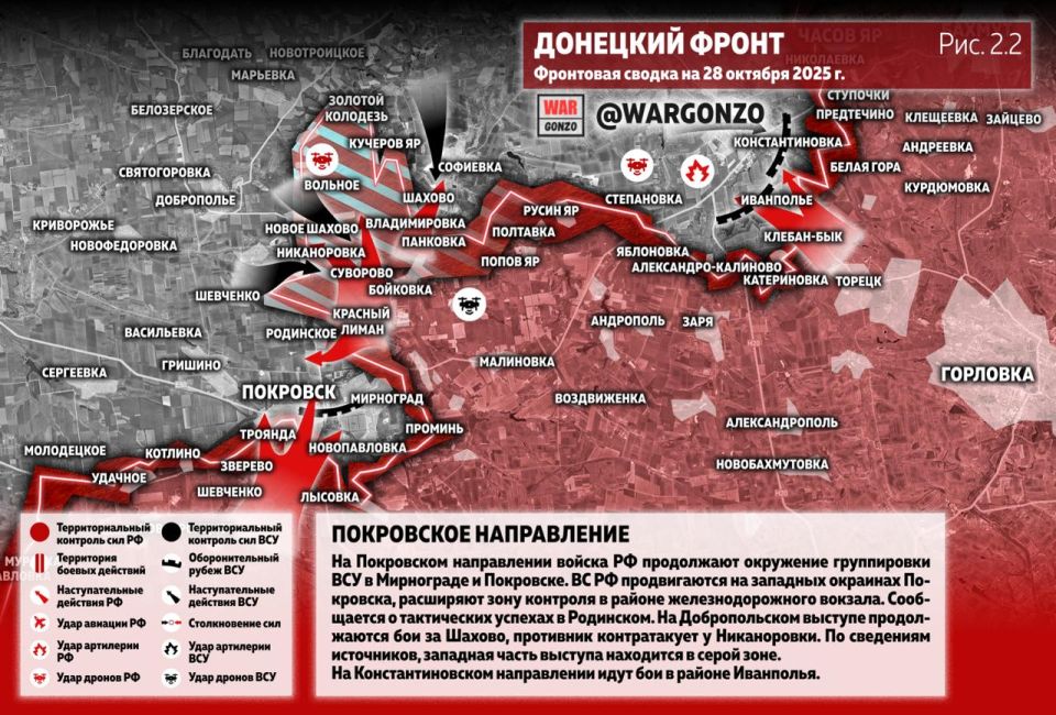 WarGonzo: Фронтовая сводка на утро 28.10.25 WarGonzo: Фронтовая сводка на утро 28.10.25