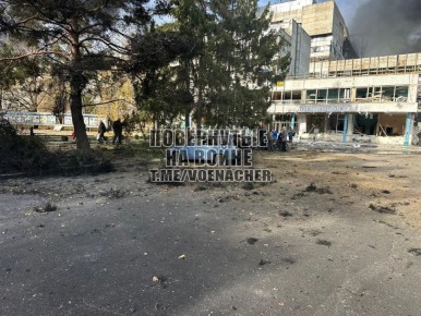 Ещё кадры последствий удара по ТЭС в Ладыжине