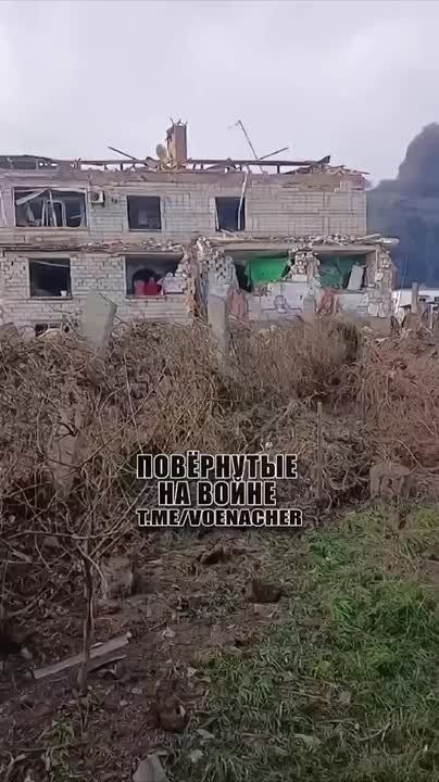 Последствия ударов дронов-камикадзе «Герань-2 по Ладыжинской ТЭС в Винницкой области