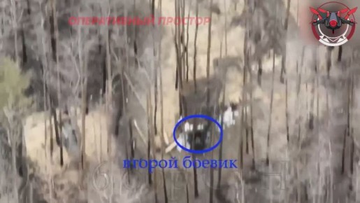 Кадры штурма опорного пункта ВСУ в районе села Ямполь на Красно-Лиманском направлении от первого лица, опубликованные Telegram-каналом “Оперативный Простор”