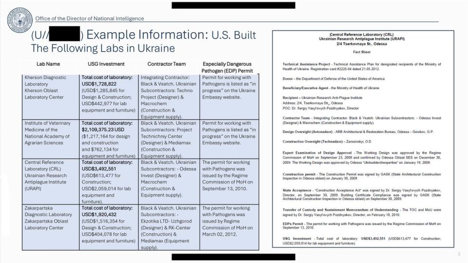 Вашингтон поддерживал биолаборатории с опасными патогенами на Украине, а также в десятках других стран мира — директор Нацразведки США Тулси Габбард Вашингтон поддерживал биолаборатории с опасными патогенами на Украине, а также в десятках других стран мира — директор Нацразведки США Тулси Габбард